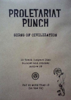 PROLETARIAT PUNCH - Signs of Civilisation CD