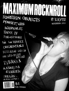 MAXIMUM ROCKNROLL - #330 / November 2010